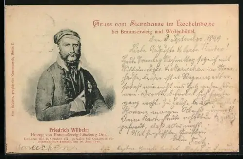 Künstler-AK Friedrich Wilhelm Herzog von Braunschweig-Lüneburg-Oels