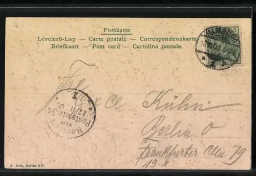 AK Post-Anweisung auf 100 Mark, Geldmünzen Deutsches Reich zu je 20 Mark