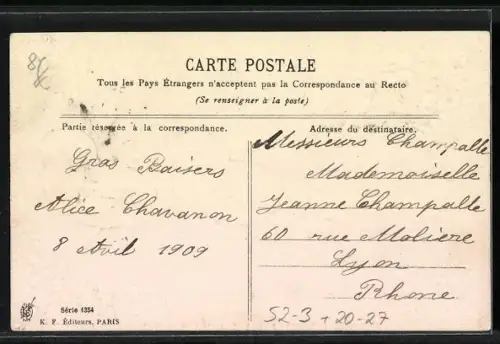 AK Grashüpfer mit Stiefmütterchen-Gesicht auf einem Osterküken-Ei-Gespann, Metamorphose