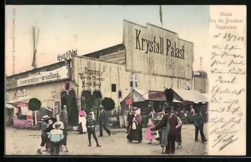 AK Krystall Palast auf der Dresdener Vogelwiese