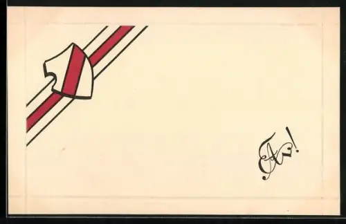 AK Studentenwappen mit Schleife