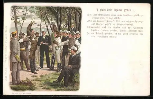 AK Studenten beim Fechtkampf im freien