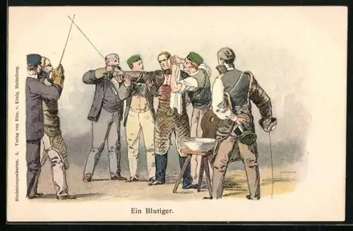 AK Ein Blutiger, Student bei einer Mensur