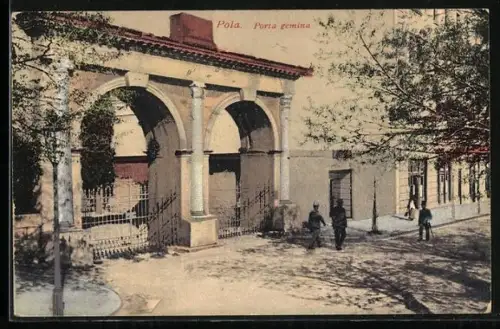 AK Pola, Partie an der Porta gemina