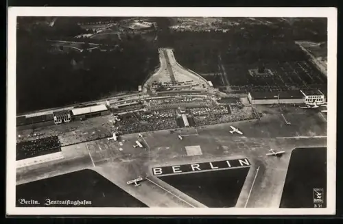 AK Berlin, Zentralflughafen aus der Vogelschau