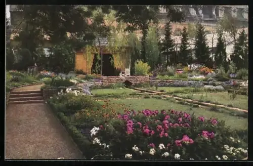 AK Stuttgart, Württembg. Gartenbauausstellung 1924, blühende Gartenanlage