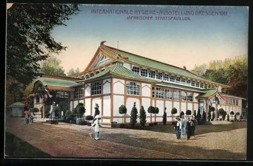 AK Dresden, Internat. Hygiene-Ausstellung 1911, Japanischer Staatspavillon