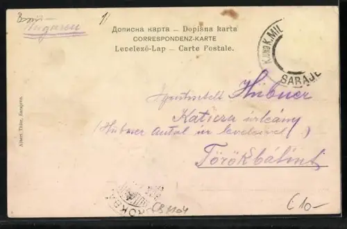 AK Sarajewo, Appelquai, Teilansicht