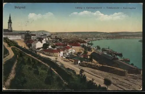 AK Belgrad, Ortsansicht von Kalimegdan aus gesehen