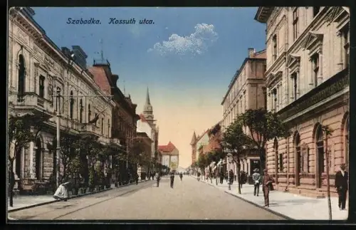 AK Szabadka, Kossuth utca, Geschäfte