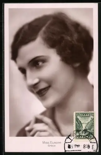 AK Miss Europa, Grece, Junge hübsche Griechin