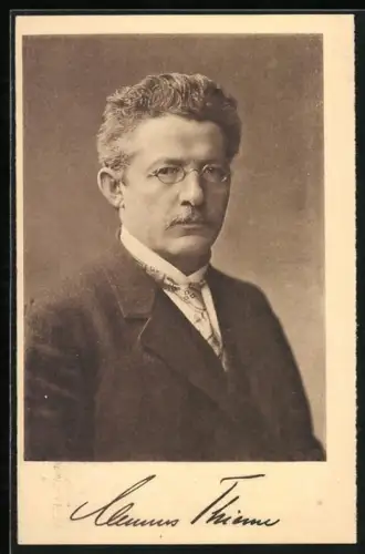 AK Portrait Architekt Clemens Thieme, entwarf das Leipziger Völkerschlachtdenkmal