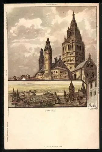 Künstler-AK C.Biese: Mainz, Stadtbild