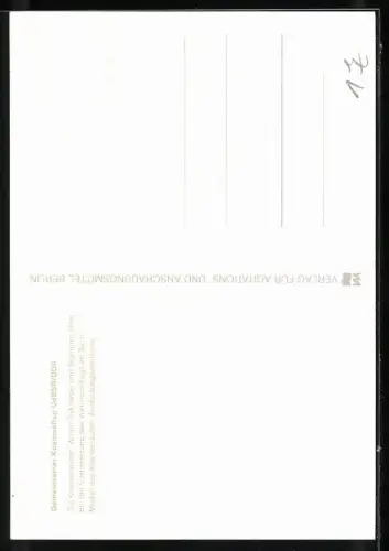 AK Kosmonauten Waleri Bykowski und Sigmund Jähn im Salut-Modell, gemeinsamer Kosmosflug UdSSR / DDR