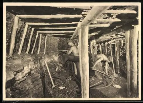 AK Gewinnung der Kohle mit Hilfe von Abbauhämmern