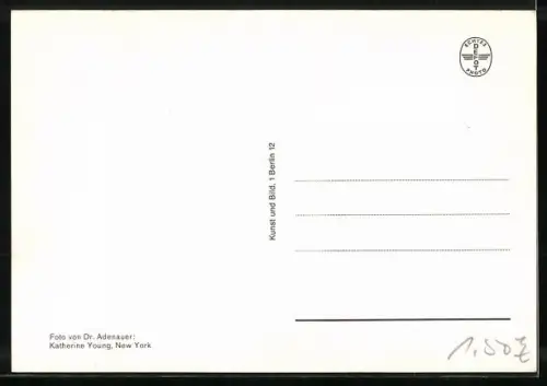 AK Rhöndorf, Haus Adenauer mit Portrait von Dr. Adenauer