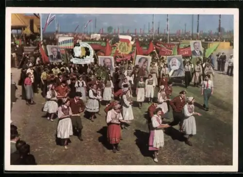 AK die Jugend der Welt will den Frieden, Friedensdemontration der polnischen Jugend