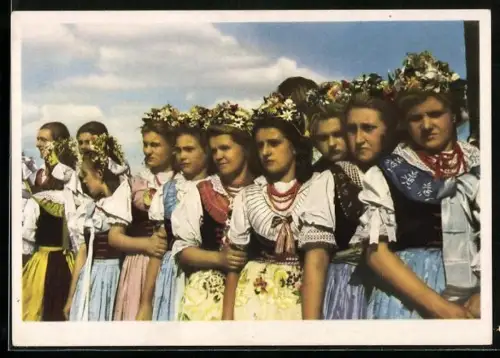 AK Glückliche Jugend Polens, Die Jugend der Welt will den Frieden, DDR-Propaganda