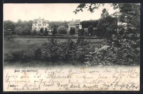 AK Bad Helmstedt, Parkansicht mit Villen
