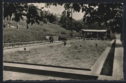 AK Bad Rippoldsau /Schwarzwald, Hotel Kranz, eigenes Freibad