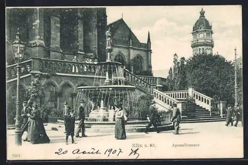 AK Köln a. Rh., Apostelbrunnen