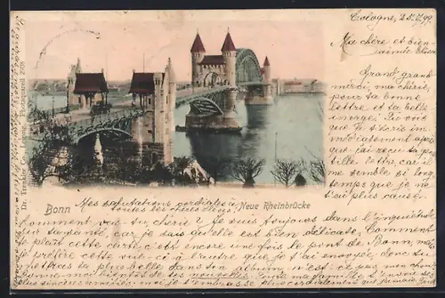 AK Bonn, Neue Rheinbrücke
