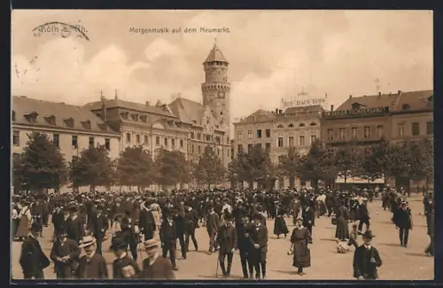 AK Köln a. Rh., Morgenmusik auf dem Neumarkt