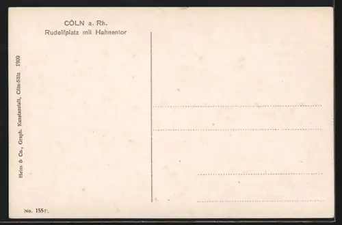 AK Cöln a. Rh., Rudolfplatz, Hahnentor