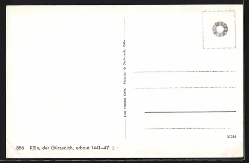 AK Köln, Gürzenich, erbaut 1441-47