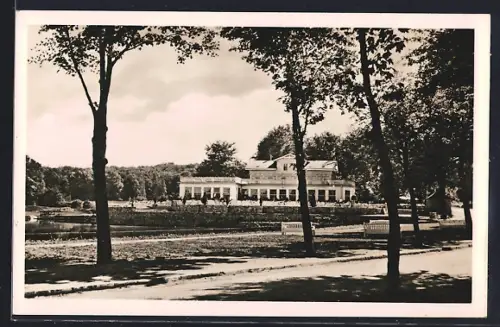 AK Bad Helmstedt, Lappwald-Terrassen, Brunnenhof