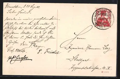 AK Rorschach, Totalansicht mit Bodensee, Constanz, Meersburg, Wirtschaft zur Fernsicht Wienachten