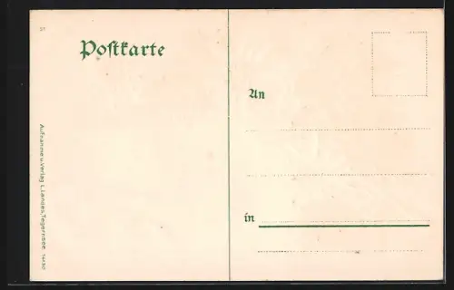 AK Genéve, Flusspartie, Edelweiss und Alpenrose