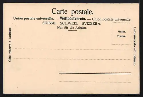 AK Glarus, Gemeindehausplatz mit Wiggikette