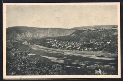 AK Dieblich, Blick über die Mosel auf die Ortschaft