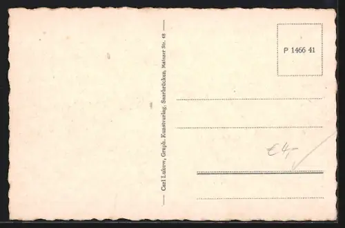 AK Saarbrücken, Saarpartie mit Brücke