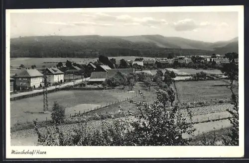 AK Münchehof /Harz, Ortspartie mit Strasse