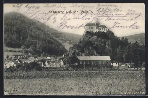 AK Kreuzberg / Ahr, Teilansicht mit Schloss