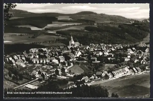 AK Winterberg /Hochsauerland, Blick vom Bobhaus auf den Ort