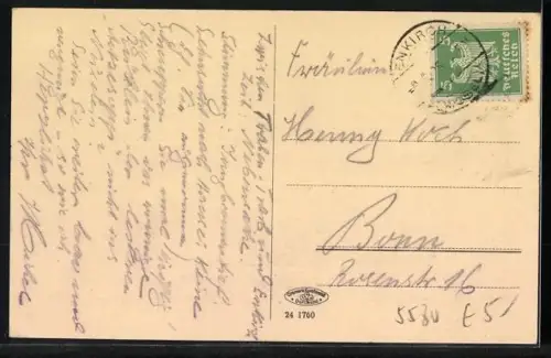 AK Traben-Trarbach /Mosel, Ortsansicht mit Ruine Gräfinburg