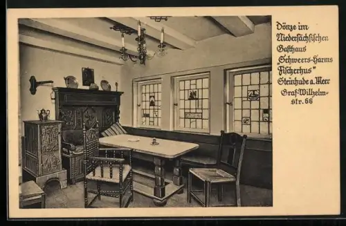 AK Steinhude a. Meer, Dönze im Niedersächs. Gasthaus Schweers-Harms Fischerhus, Graf-Wilhelmstr. 66