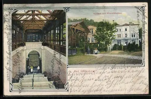 AK Bad Godesberg, Kurhaus und Mineralbrunnen, Inneres des Mineralbrunnens