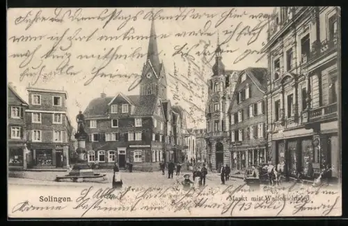 AK Solingen, Markt mit Waffenschmied