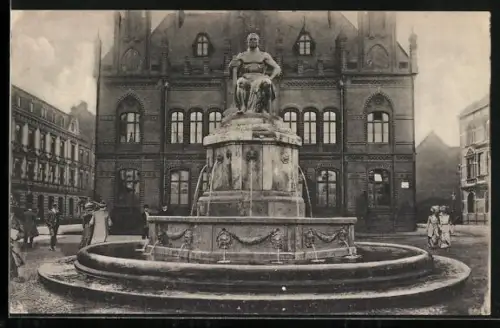 AK Köln-Kalk, Schmuckbrunnen an der Hauptstrasse
