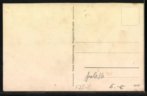 AK Wuppertal, die Schwebebahn, unter der Strecke in Vohwinkel