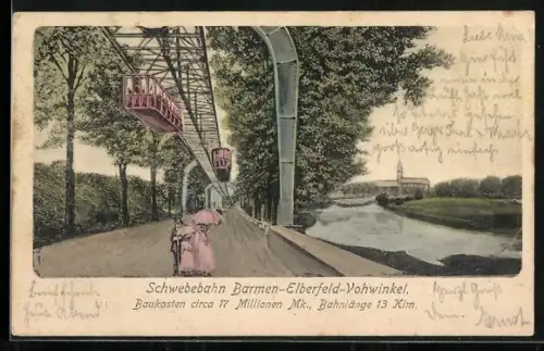 AK Barmen-Elberfeld, Schwebebahn Barmen-Elberfeld-Vohwinkel