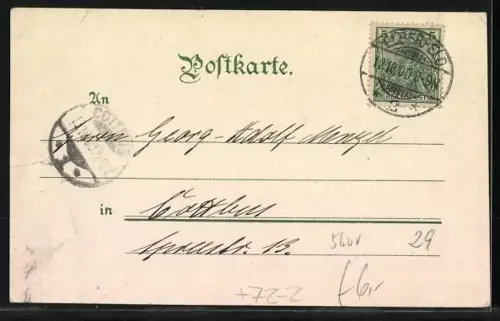 AK Schwebebahn Barmen-Elberfeld-Vohwinkel, Partie mit Radfahrer