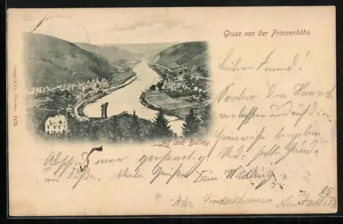 AK Alf /Mosel, Ortsansichten auf Alf und Bulley, Blick von der Prinzenhöhe
