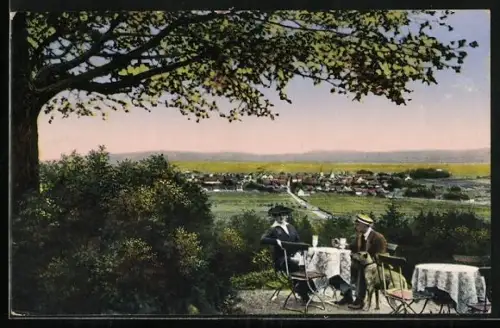 AK Springe, Blick vom Cafe an der Deisterpforte auf den Ort