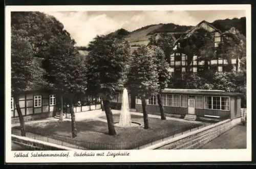 AK Bad Salzhemmendorf, Badehaus mit Liegehalle