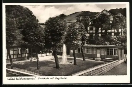 AK Bad Salzhemmendorf, Badehaus mit Liegehalle